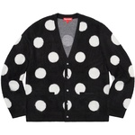 Supreme Brushed Polka Dot Cardigan (SS20) - Black