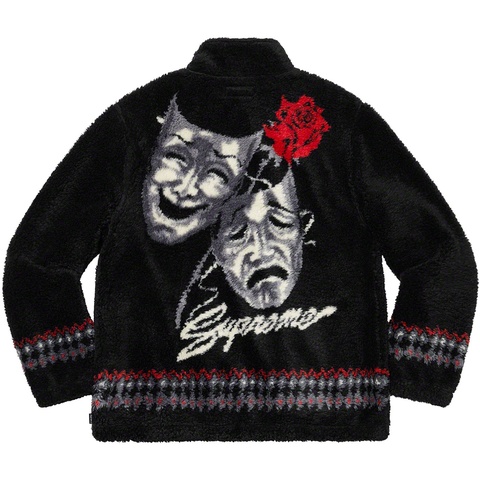 Supreme Drama Mask Fleece Jacket - Black