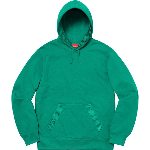 Supreme Tonal Webbing Hooded Sweatshirt - Dark Aqua