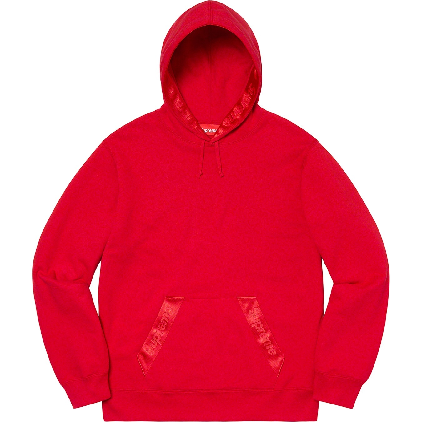 14aw supreme tonal box logo hooded M 赤 Supreme Tonal Webbing Hooded Sweatshirt (SS20) - $158