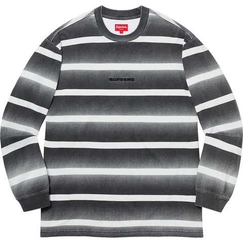 Supreme Fade Stripe L/S Top キムタク　L Supreme Loose Fit Multi Stripe S/S Shirt Blue Men's - SS24 - US トップス