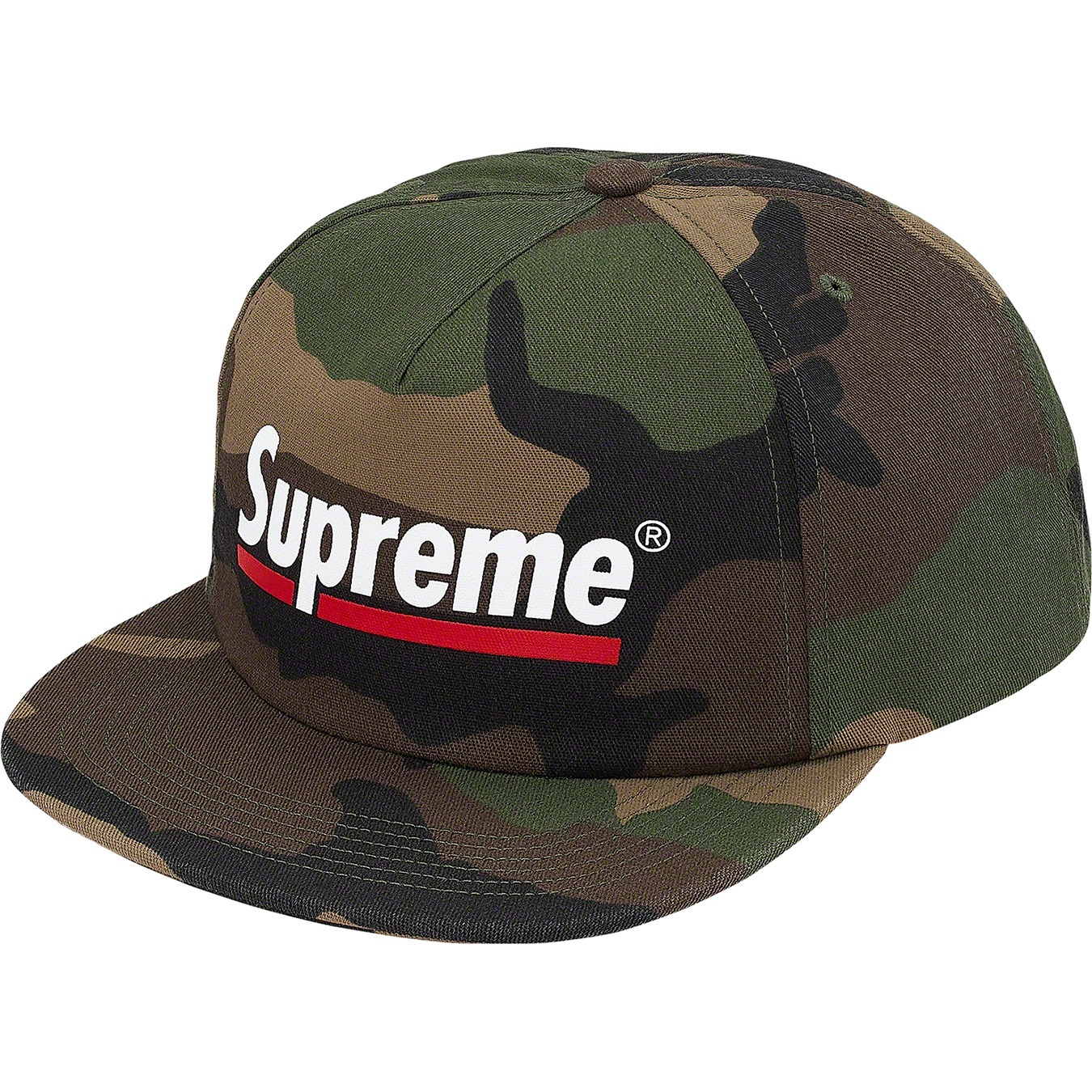 Supreme Underline 5-Panel (SS20) - Woodland Camo - $42