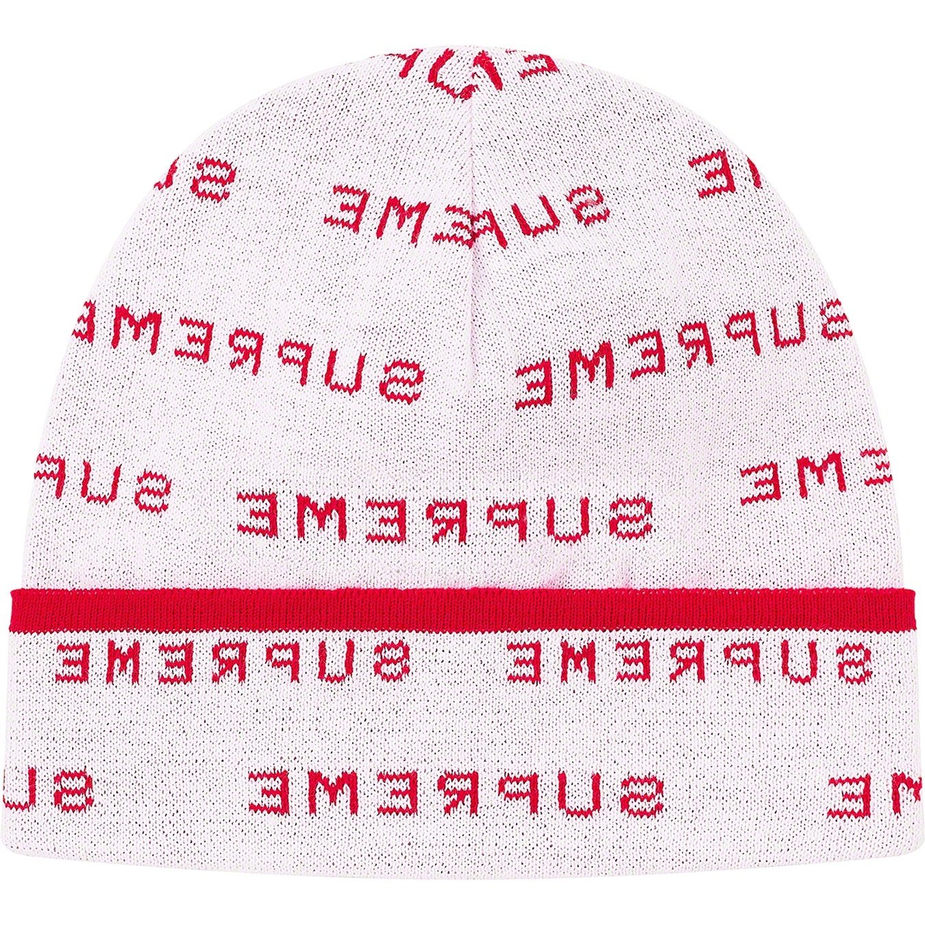 Supreme Logo Repeat Beanie (SS20) - White - $36