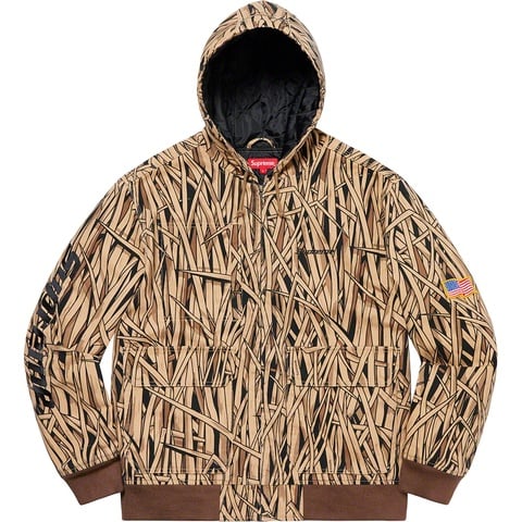 Supreme Canvas Hooded Work Jacket - Marsh Camo