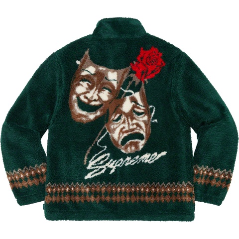 Supreme Drama Mask Fleece Jacket - Dark Green
