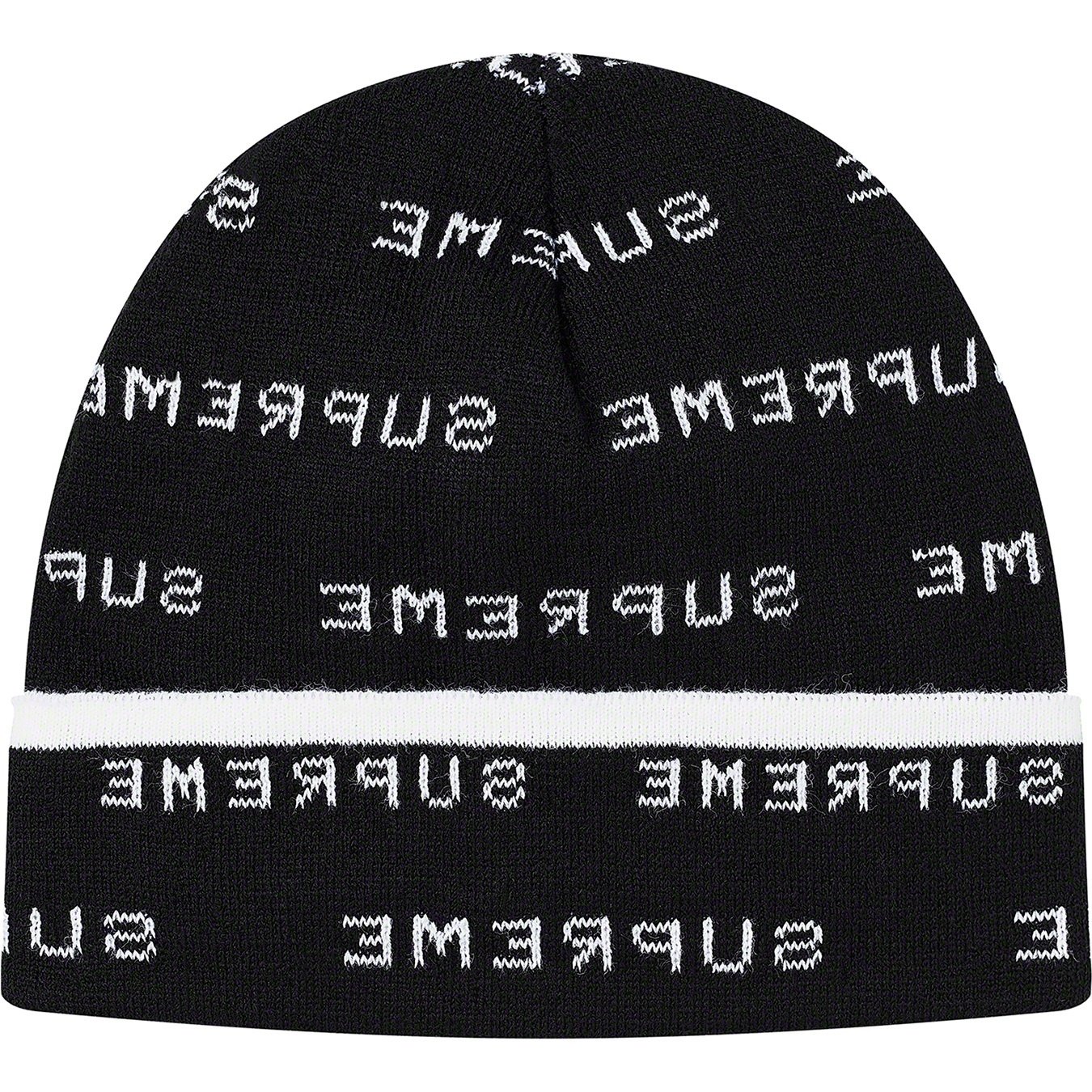 Supreme Logo Repeat Beanie (SS20) - Black - $36