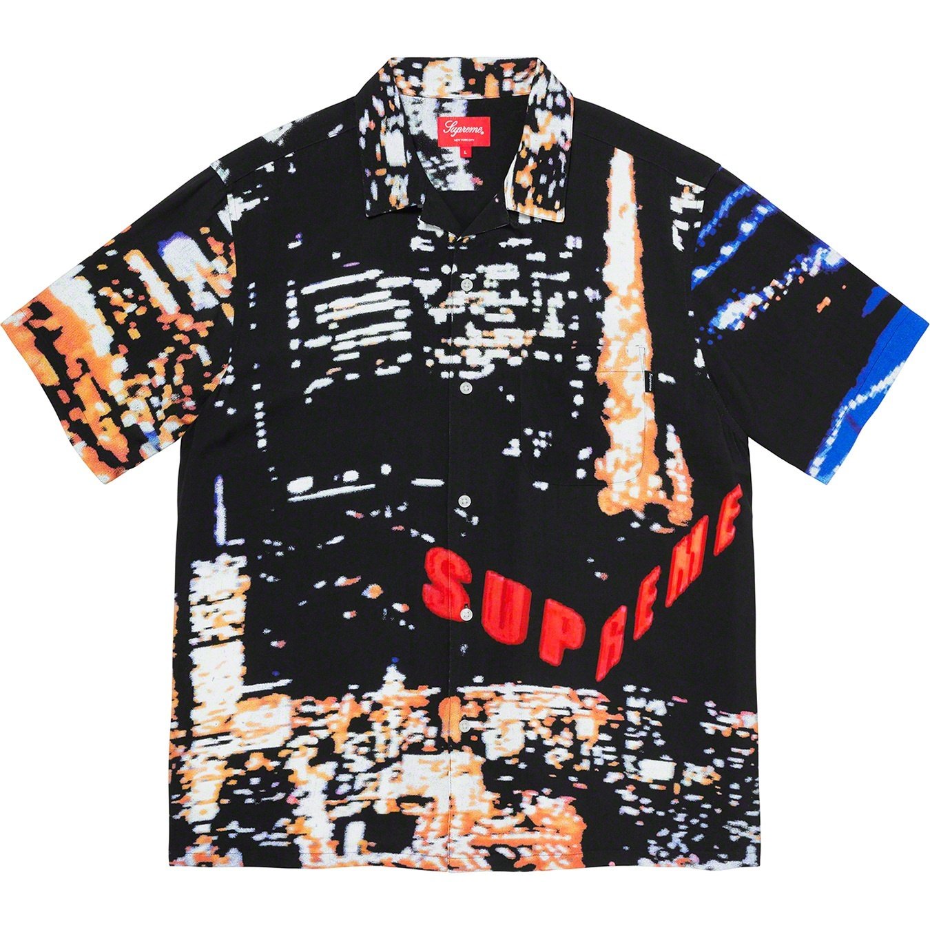 Supreme City Lights Rayon S S Shirt (SS20) - Black - $138