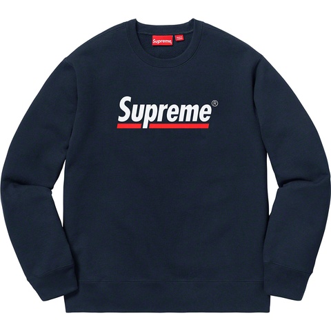 Supreme Underline Crewneck ネイビー 20ss Underline Crewneck - spring/summer 2020 - Supreme