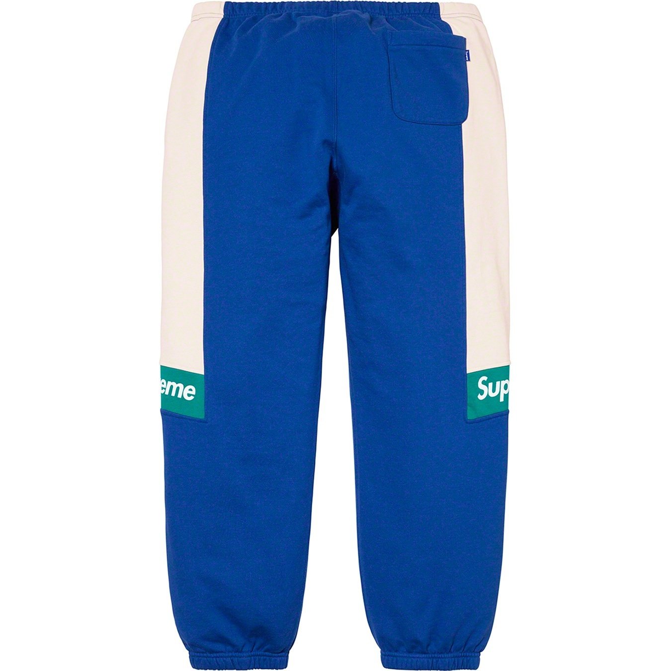 Supreme Color Blocked Sweatpant (SS20) - Royal - $138