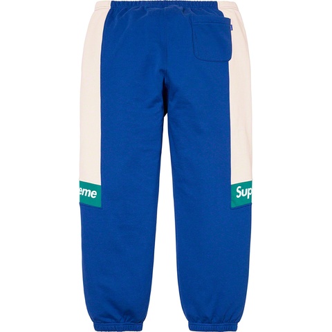 Supreme Color Blocked Sweatpant - Royal