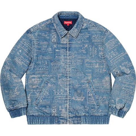 Checks Embroidered Denim Jacket - Supreme