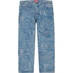Supreme Checks Embroidered Jean (SS20) - Blue