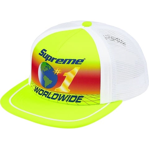 Supreme Worldwide Mesh Back 5-Panel - Acid Yellow