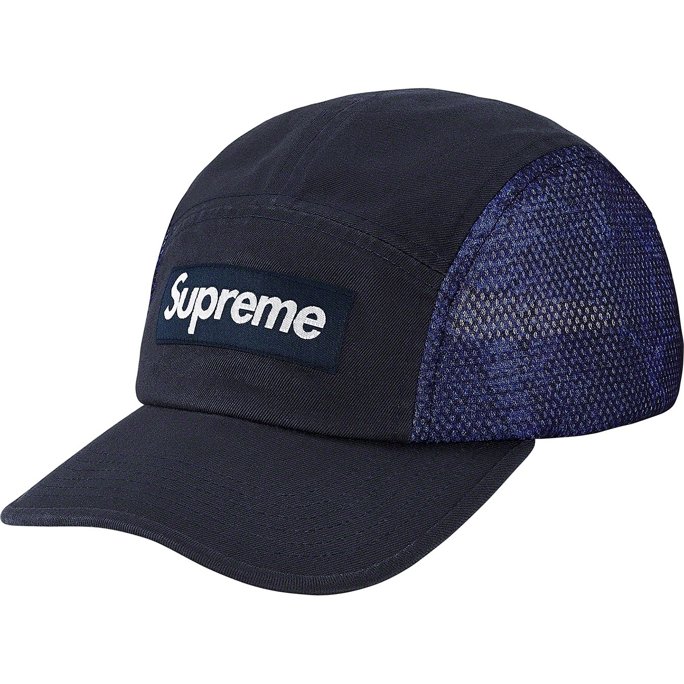 Supreme Snakeskin Mesh Camp Cap (SS20) - Navy - $48