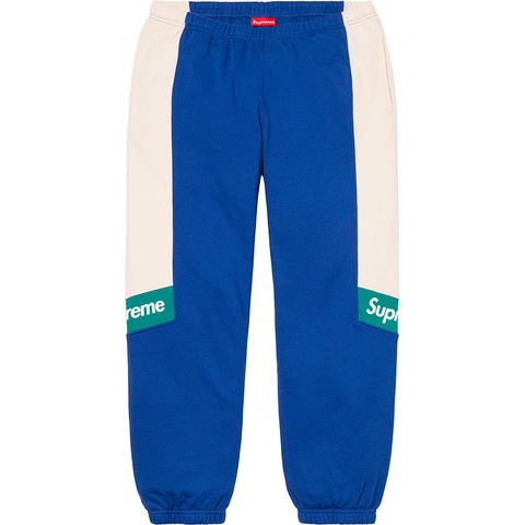 Supreme Color Blocked Sweatpant - Royal