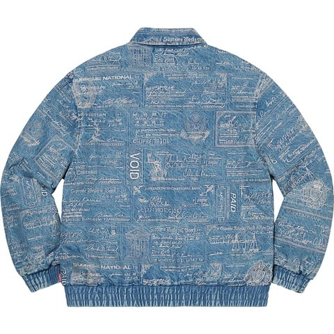 Checks Embroidered Denim Jacket - Supreme