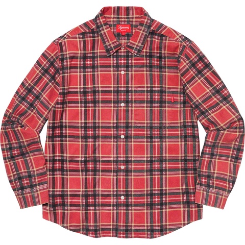 Supreme Printed Plaid Shirt - Red
