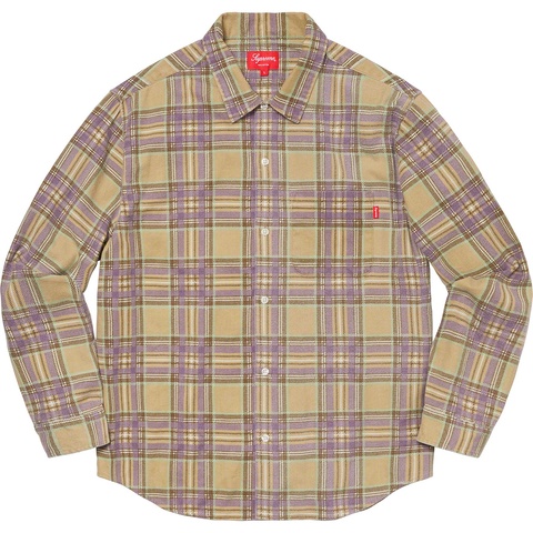 Supreme Printed Plaid Shirt - Tan