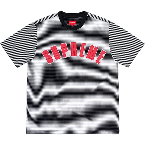 Supreme Arc Appliqué S/S Top - White Stripe
