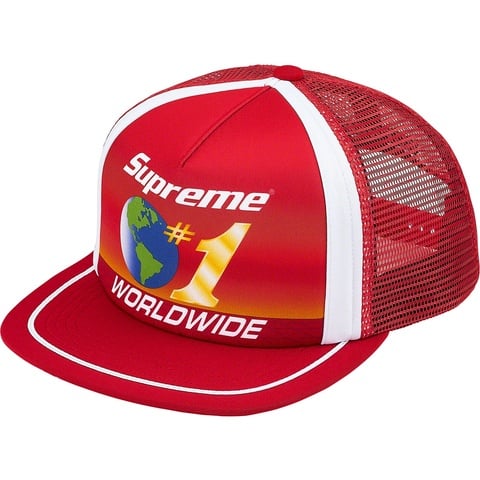 Supreme Worldwide Mesh Back 5-Panel - Red