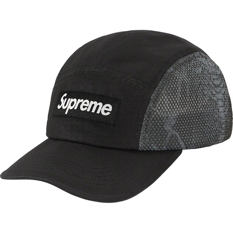Supreme Snakeskin Mesh Camp Cap - Black
