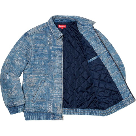 Checks Embroidered Denim Jacket - Supreme