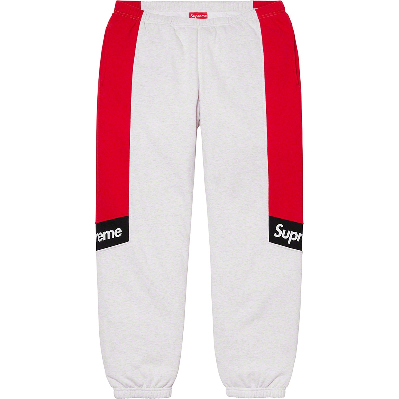 Supreme Color Blocked Sweatpant (SS20) - Ash Grey - $138