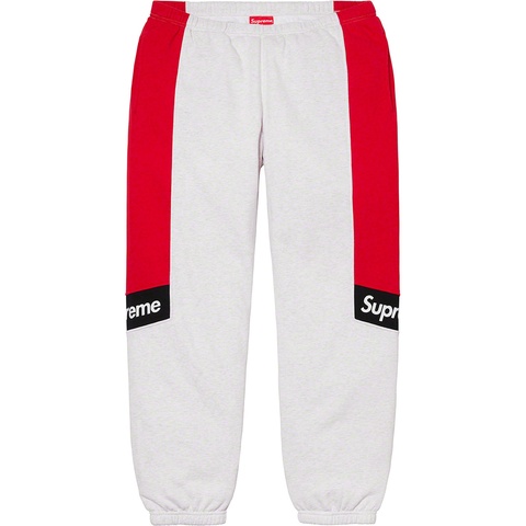 Supreme Color Blocked Sweatpant - Ash Grey