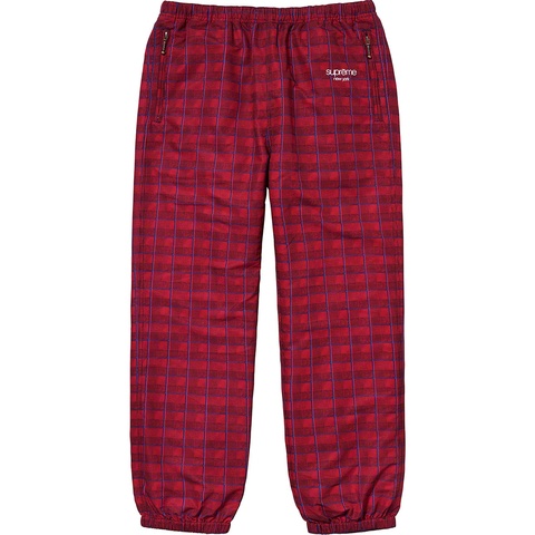 Supreme Track Pant - Red Glen Plaid