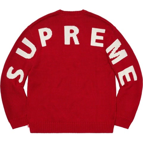 Supreme Back Logo Sweater - Red