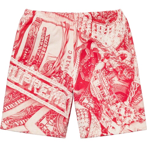 Supreme Bling Sweatshort - Red