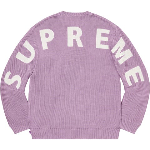 Supreme Back Logo Sweater - Lilac