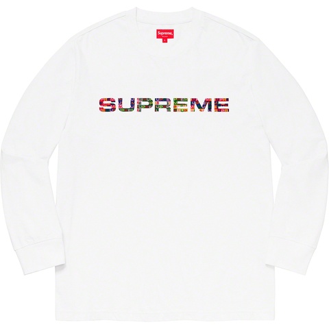 Supreme Meta Logo L/S Top - White