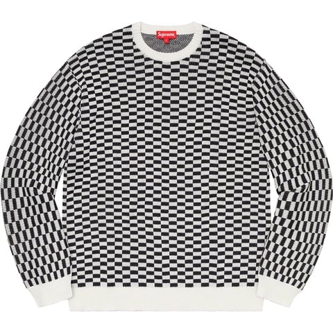 Supreme Back Logo Sweater - Checkerboard