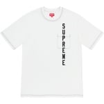 Supreme Contrast Stitch Pocket Tee (SS20) - White