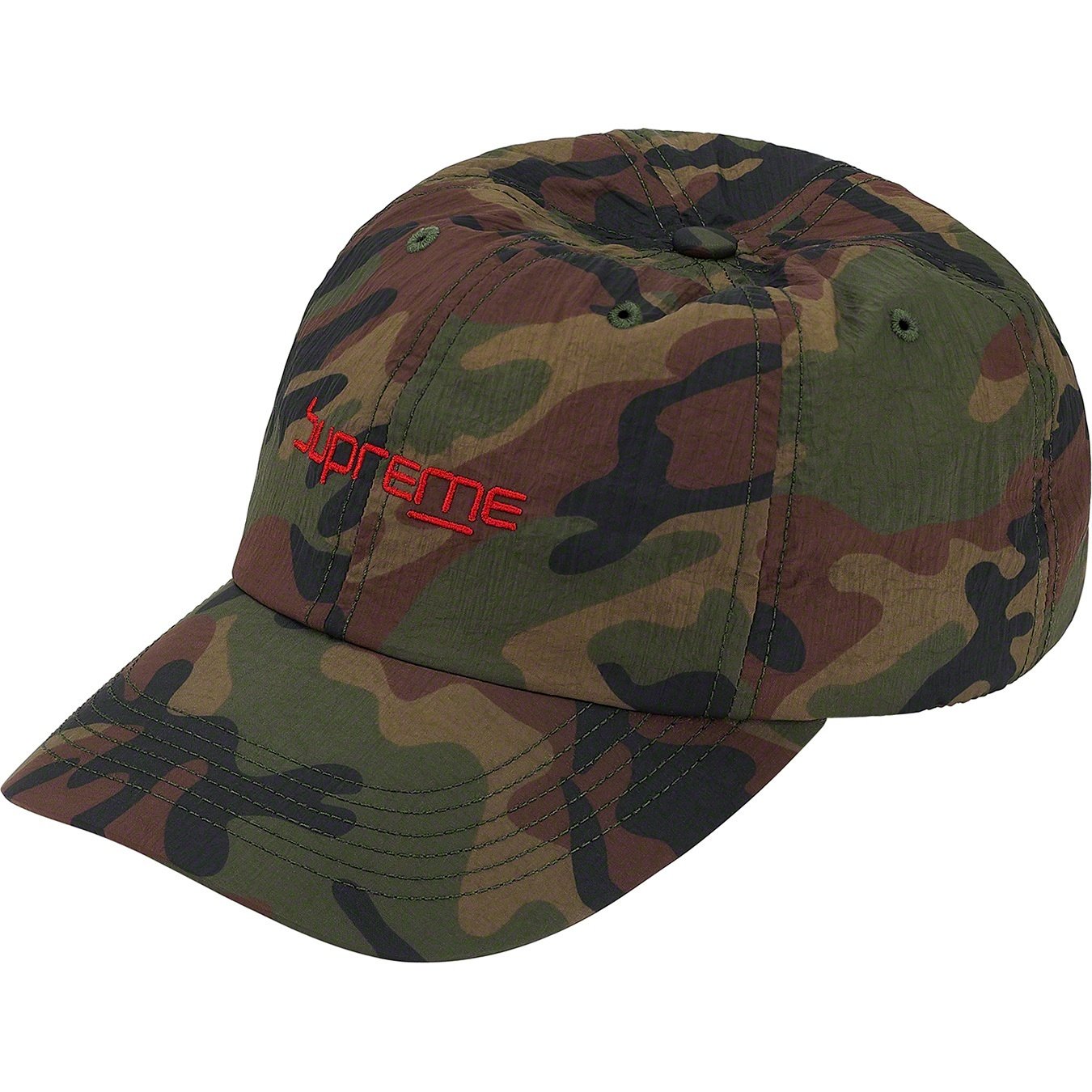 Supreme Digital Logo 6-Panel (SS20) - Woodland Camo - $48
