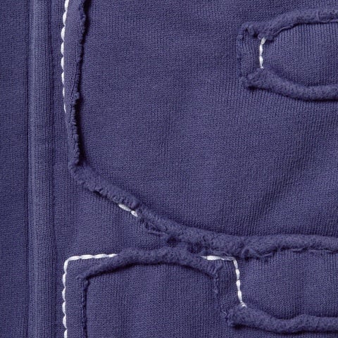 Supreme Cutout Letters Sweatpant - Washed Navy