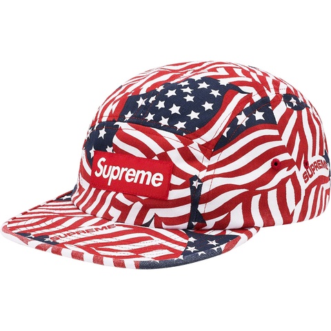 Supreme Washed Chino Twill Camp Cap - Flags