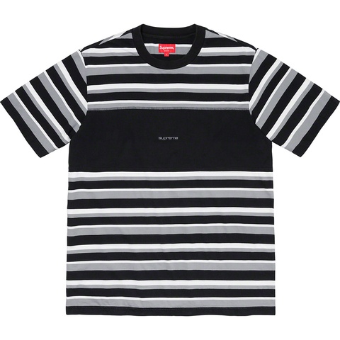 Supreme Blocked Stripe S/S Top - Black