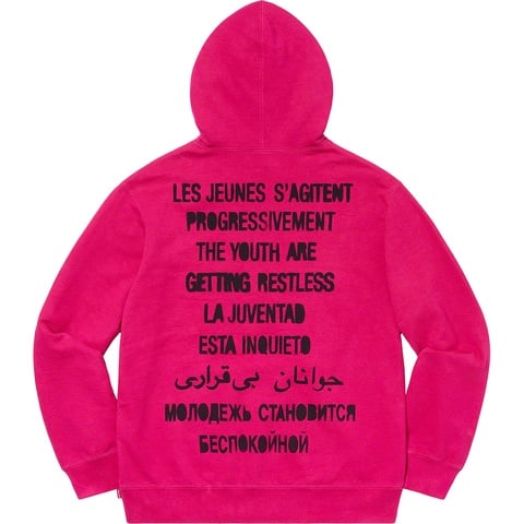 Supreme　Restless Youth Hooded Sweat Supreme Restless Youth Hooded Sweatshirt Fuchsia - SS20 - US