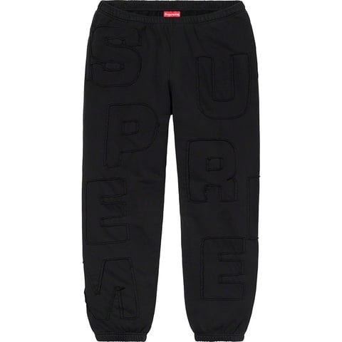Supreme Cutout Letters Sweatpant - Black