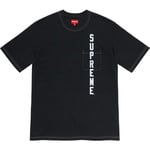 Supreme Contrast Stitch Pocket Tee (SS20) - Black
