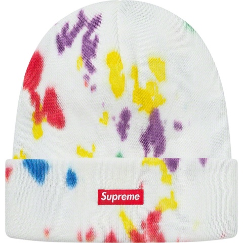 Supreme Splatter Dyed Beanie - White
