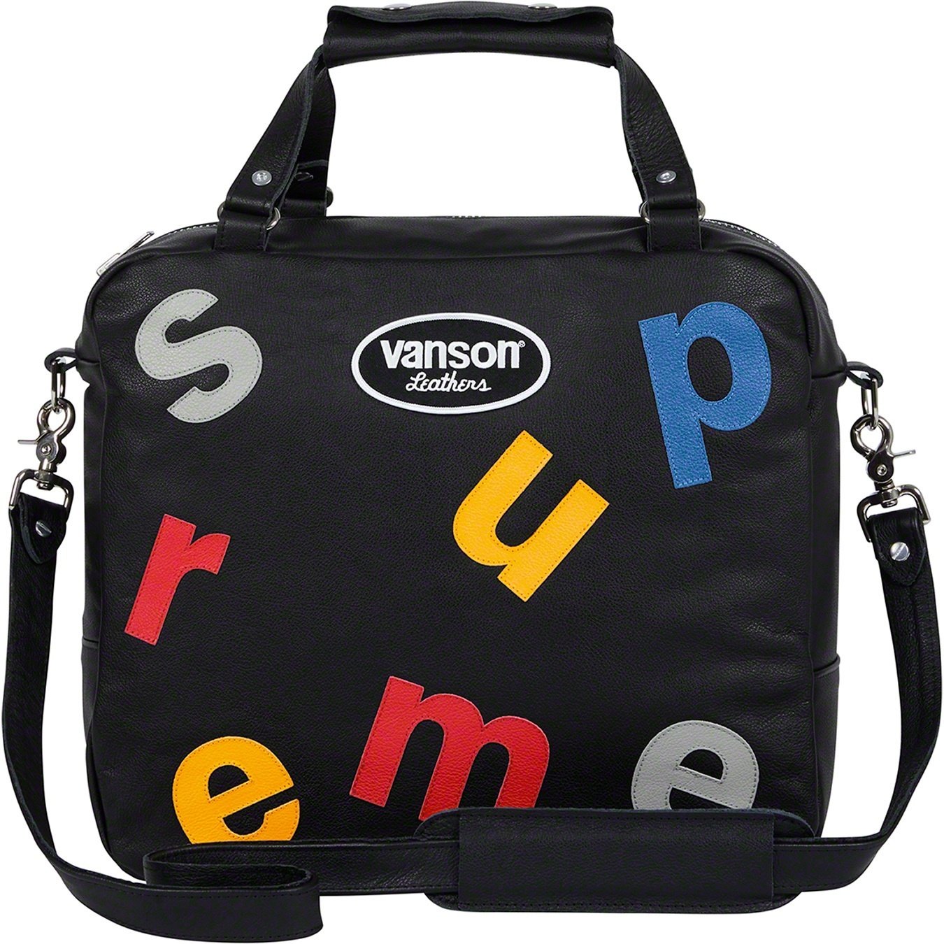 Supreme Supreme Vanson Leathers Letters Bag (SS20) - Black - $328