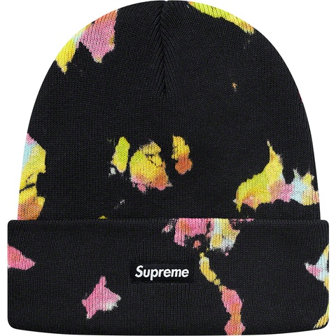Supreme Splatter Dyed Beanie - Black