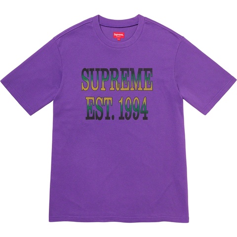 Supreme Cotton Mesh Gradient Logo S/S Top - Purple