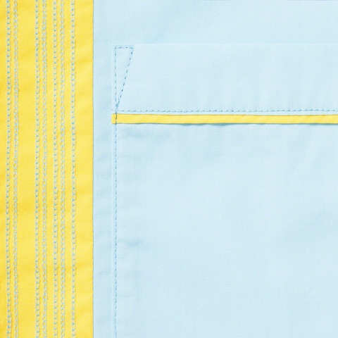 Supreme Bowling Zip S/S Shirt - Light Blue