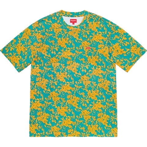 Supreme Small Box Tee 1 - Teal Floral