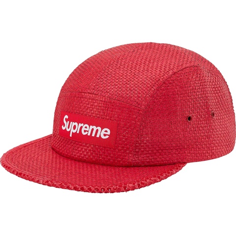 Supreme Raffia Camp Cap - Red