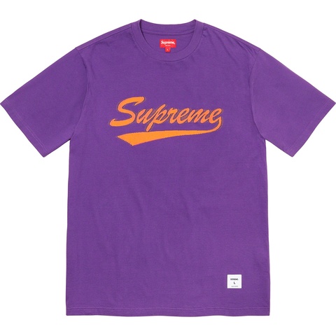 Supreme Intarsia Script S/S Top - Purple